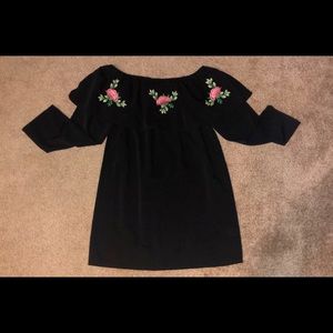 Boohoo off shoulder dress